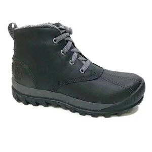TIMBERLAND MT Hayes Black Leather Waterproof Snow Boots A18KX, Womens 7